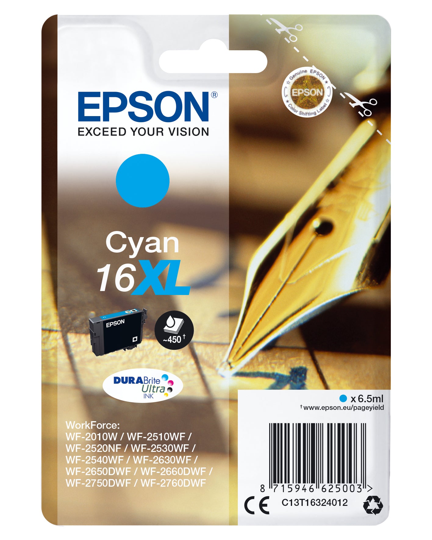 TINTA ORIGINAL EPSON 16XL CIÁN