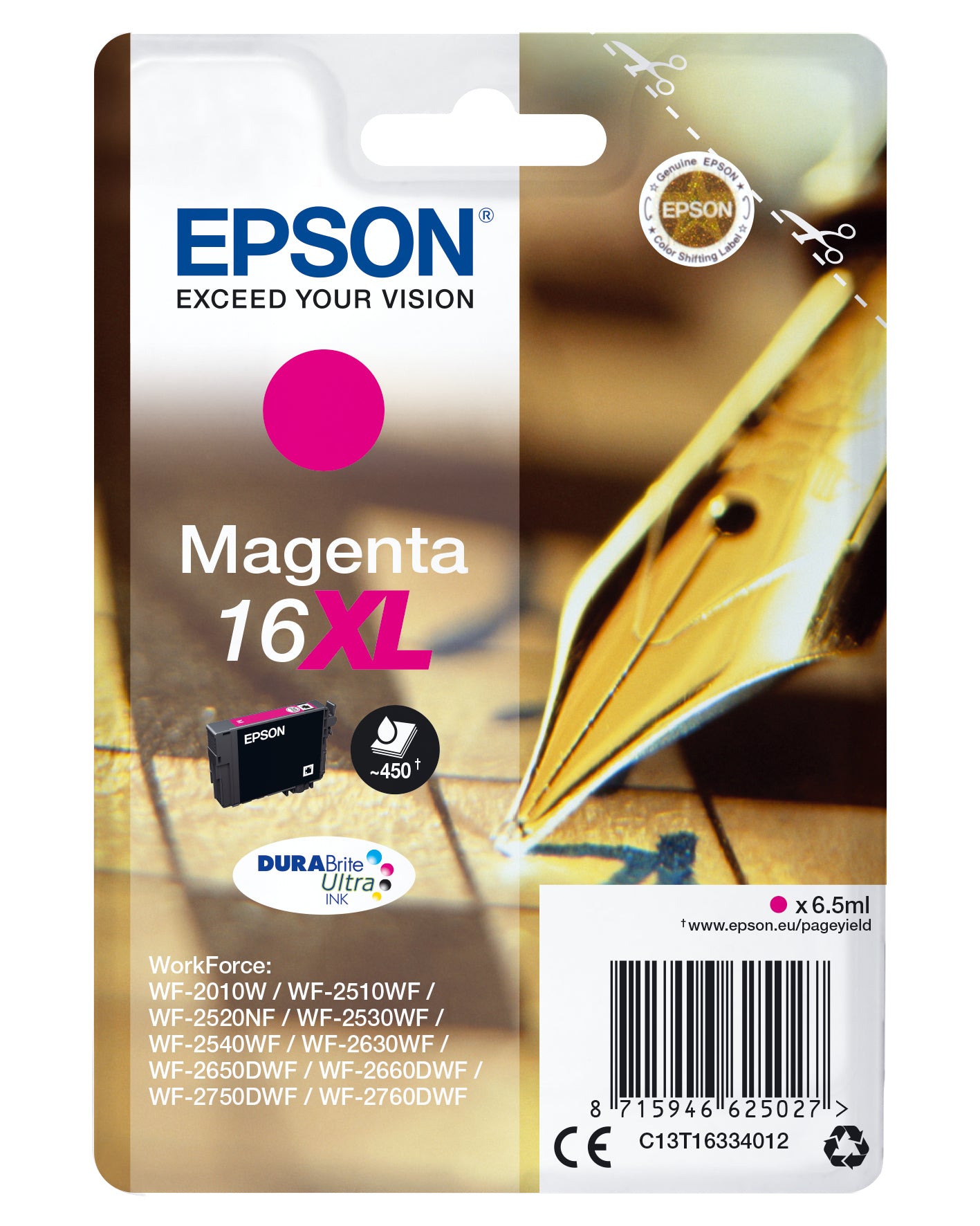 TINTA ORIGINAL EPSON 16XL MAGENTA