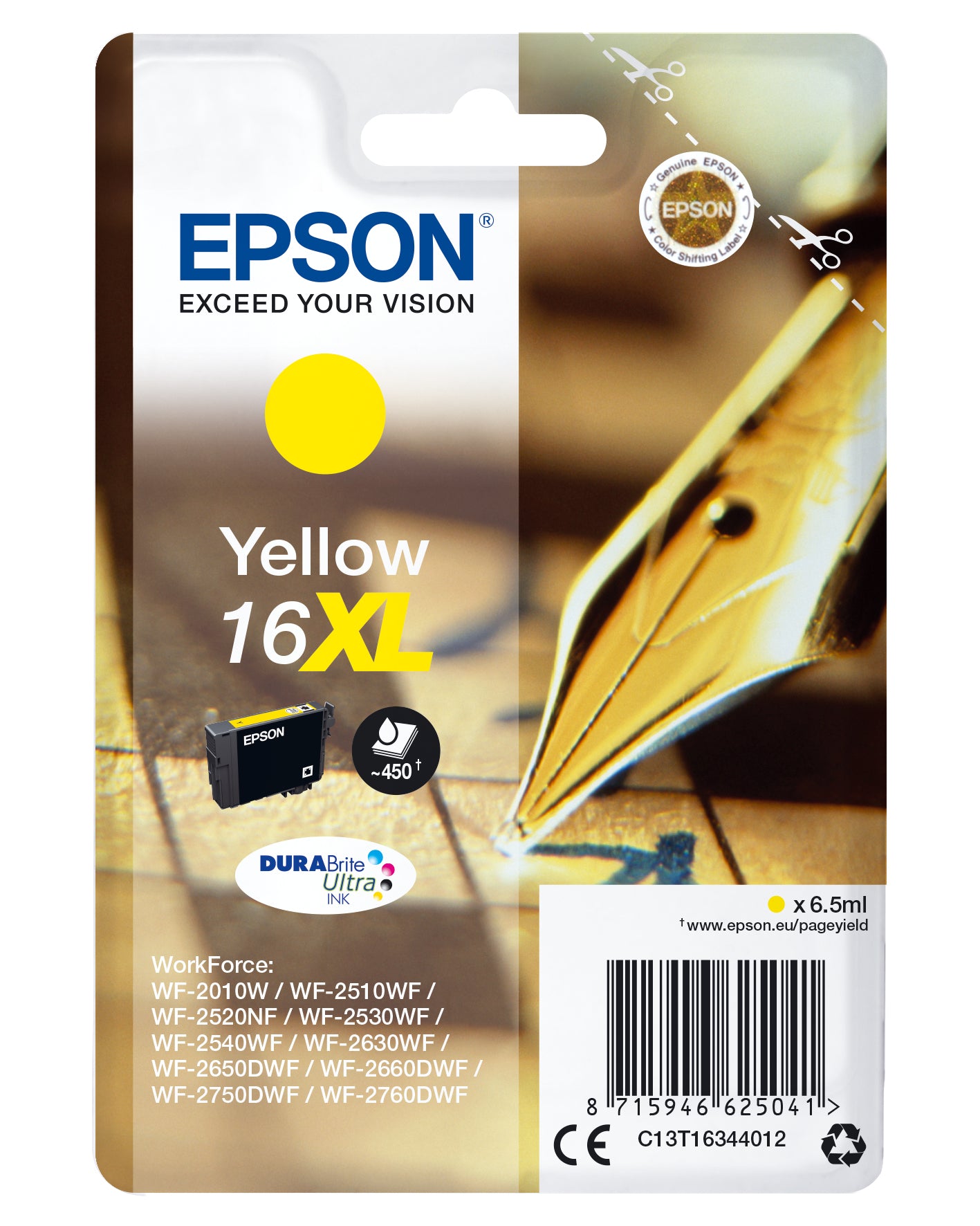 TINTA ORIGINAL EPSON 16XL AMARILLO