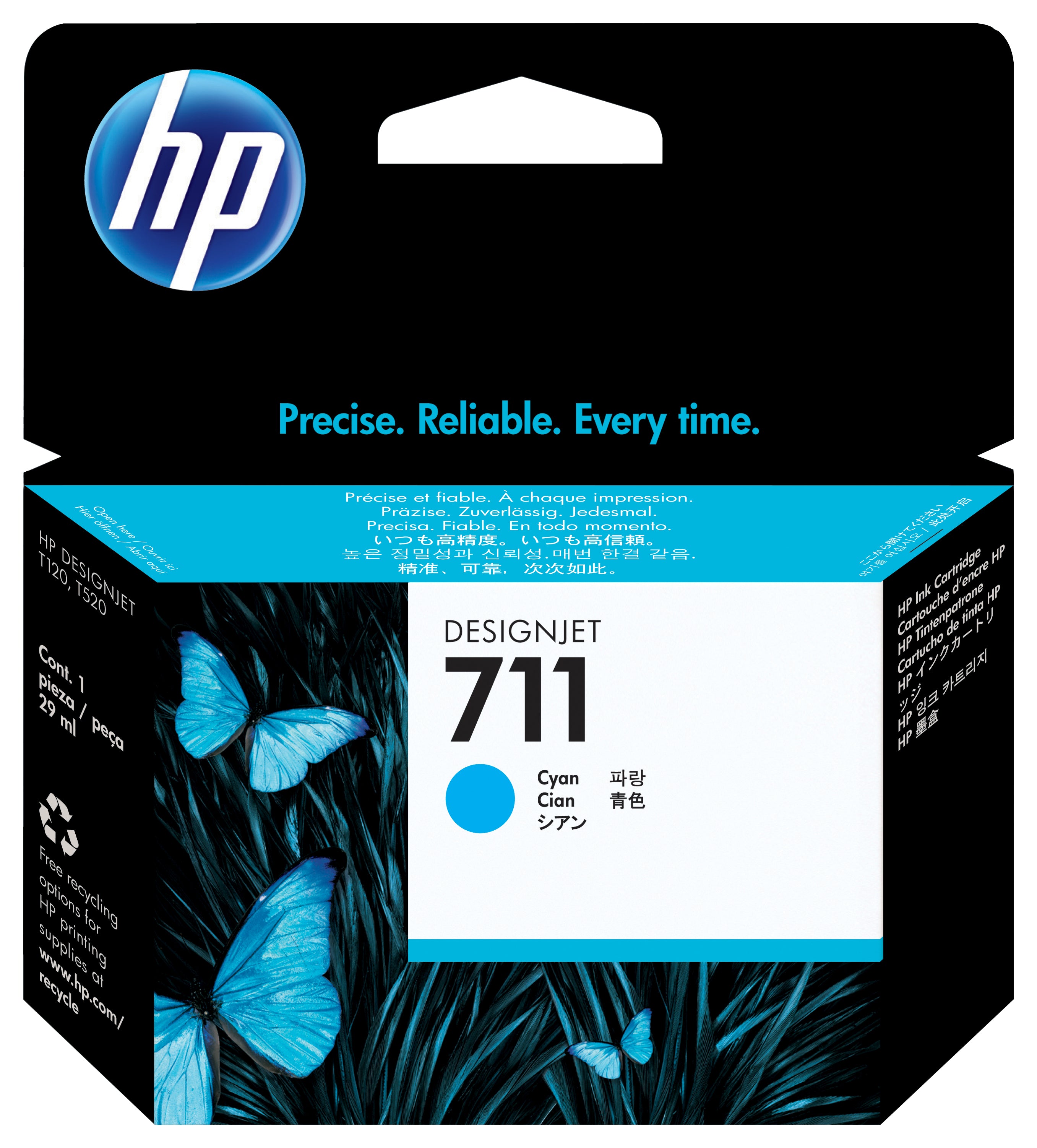 TINTA ORIGINAL HP 711 CIÁN