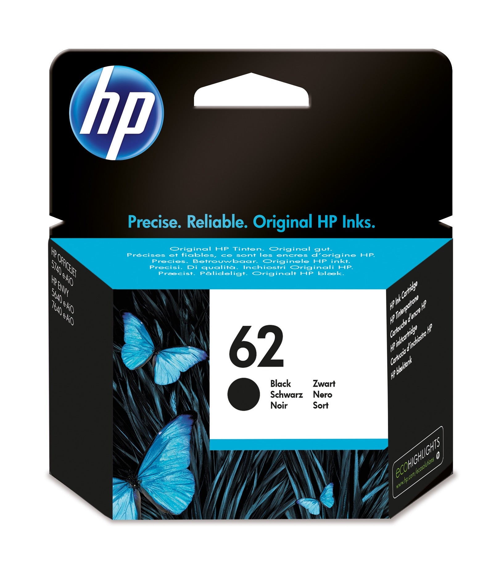 TINTA ORIGINAL HP 62 NEGRO