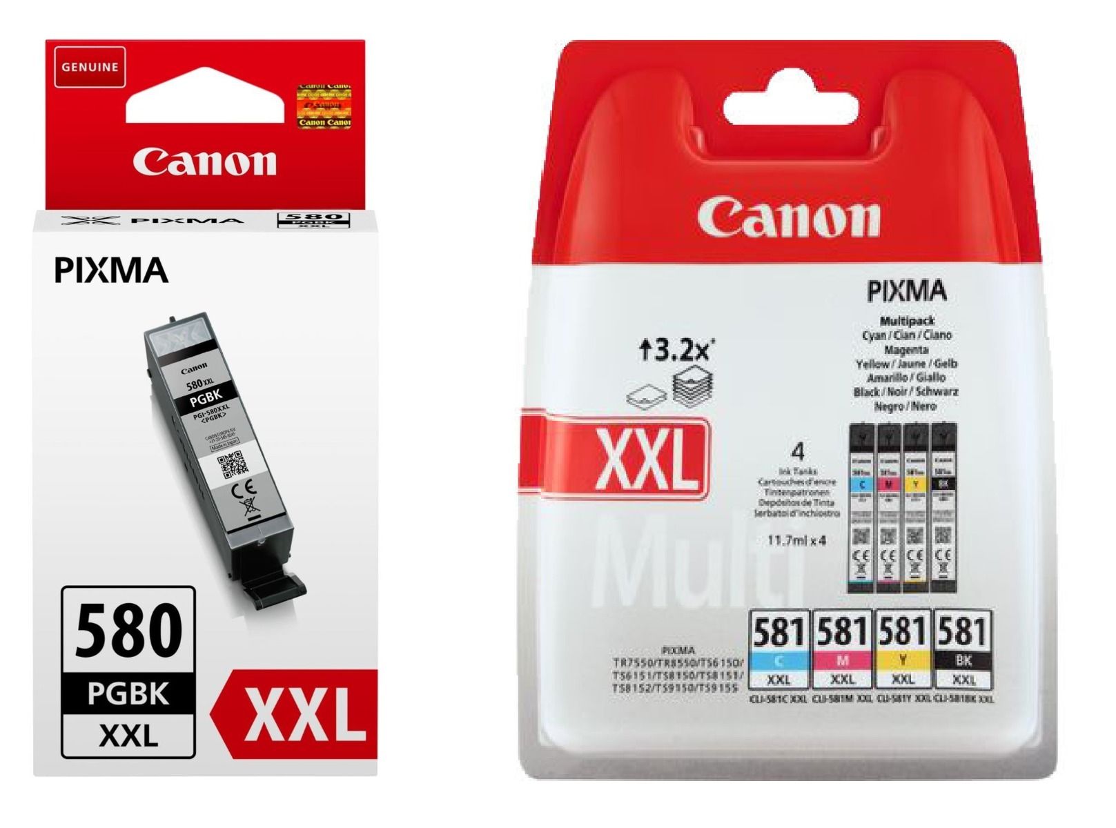 CANON-PIXMA-MULTIPACK-PGI-580/CLI-581-BK/CMYK