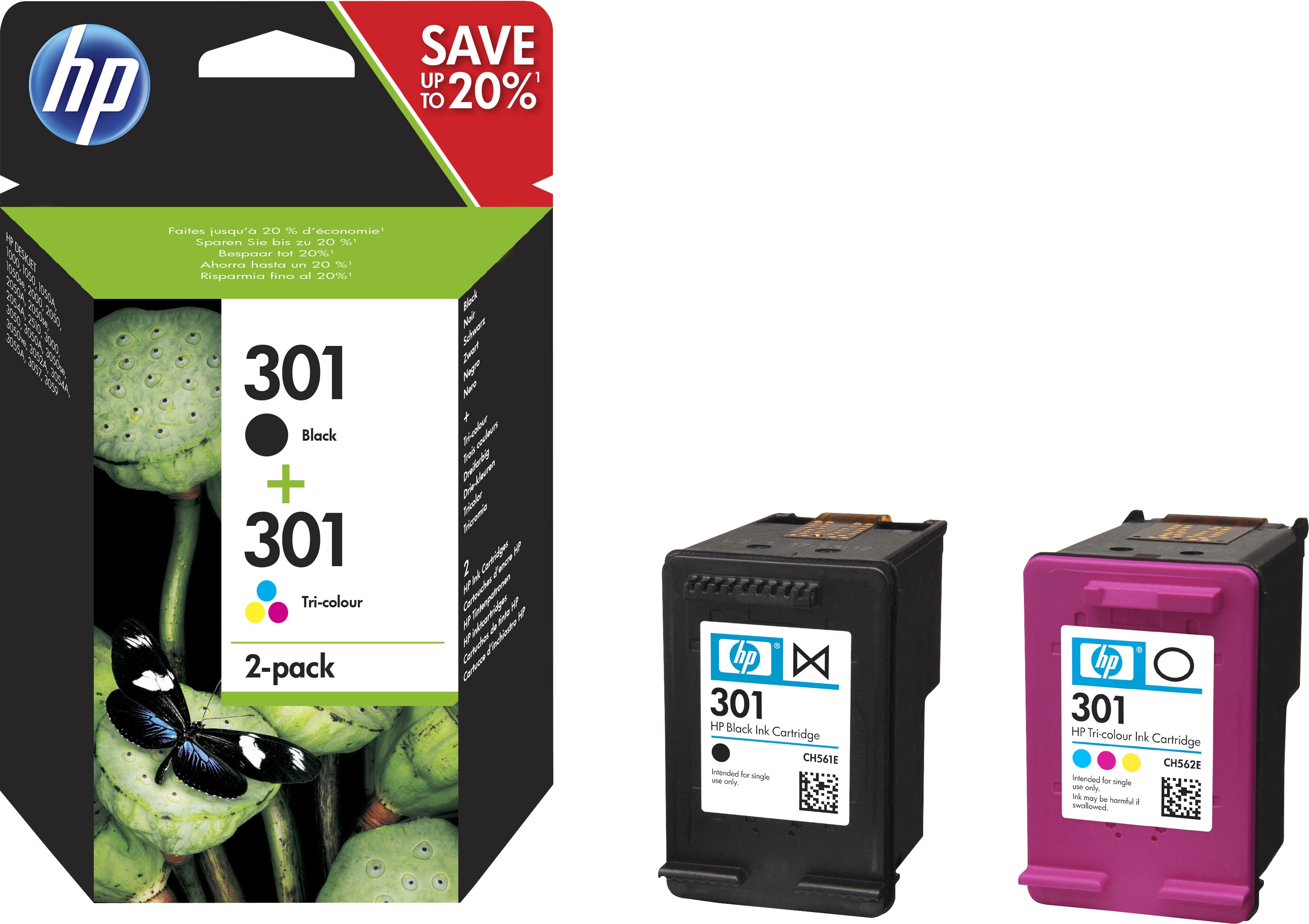 PACK TINTA ORIGINAL HP 301