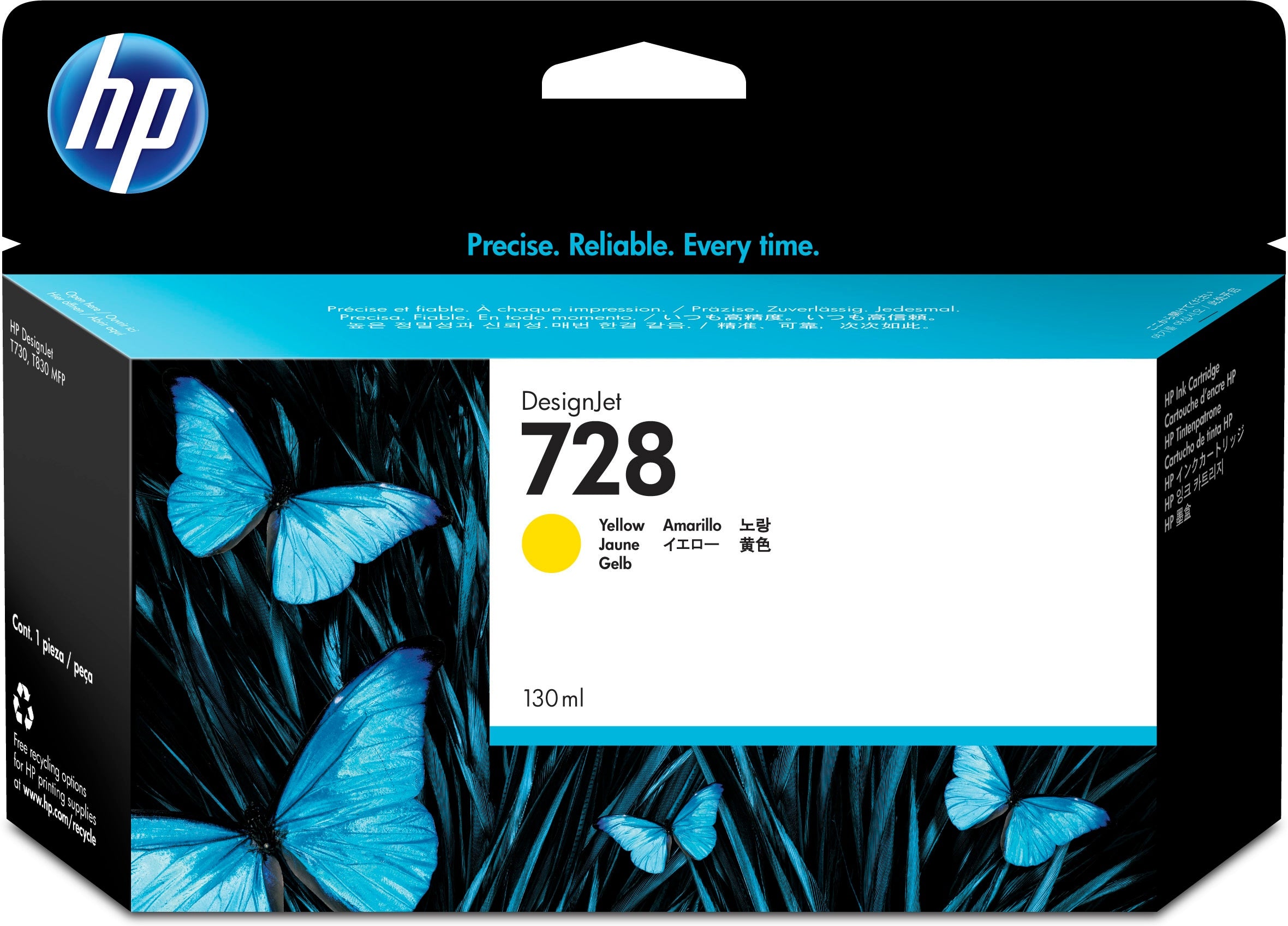 TINTA ORIGINAL HP 728 AMARILLO