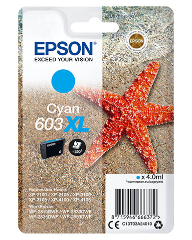 TINTA ORIGINAL EPSON 603XL CIÁN