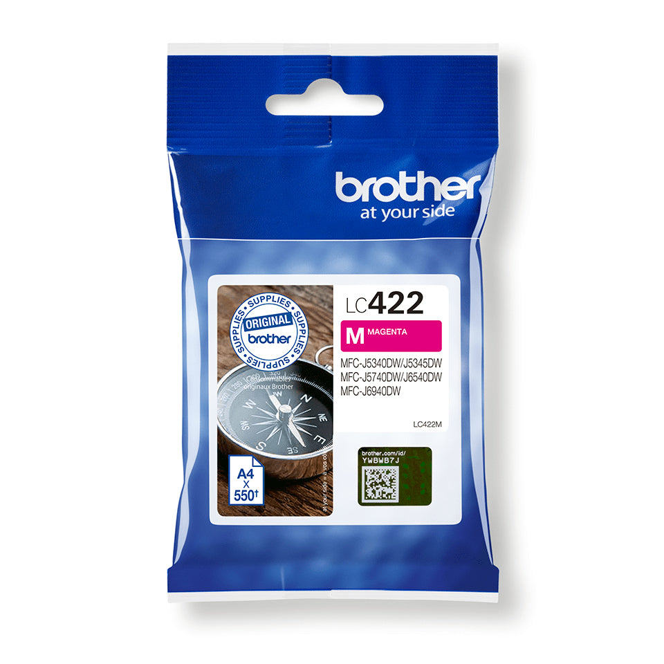 TINTA ORIGINAL BROTHER LC422M MAGENTA