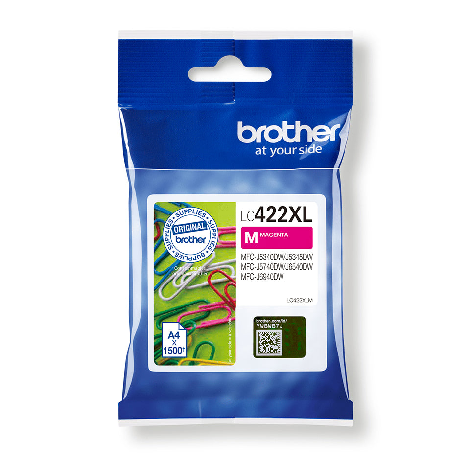 TINTA ORIGINAL BROTHER LC422XLM MAGENTA (1.500 págs)