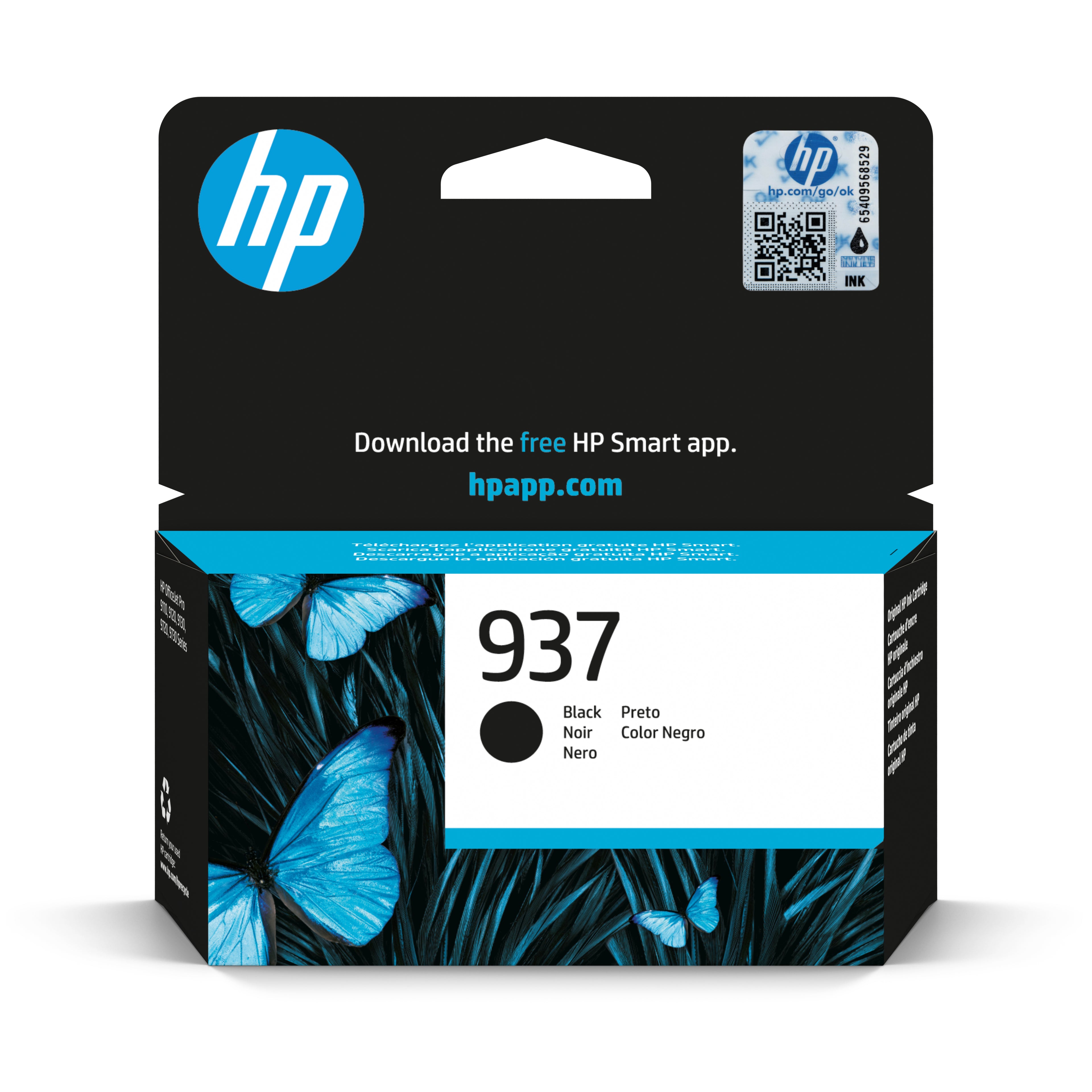 TINTA ORIGINAL HP 937 NEGRO (~1.250 copias)