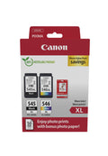 PACK TINTA ORIGINAL CANON PG-545XL/CL-546XL + PAPEL FOTO.