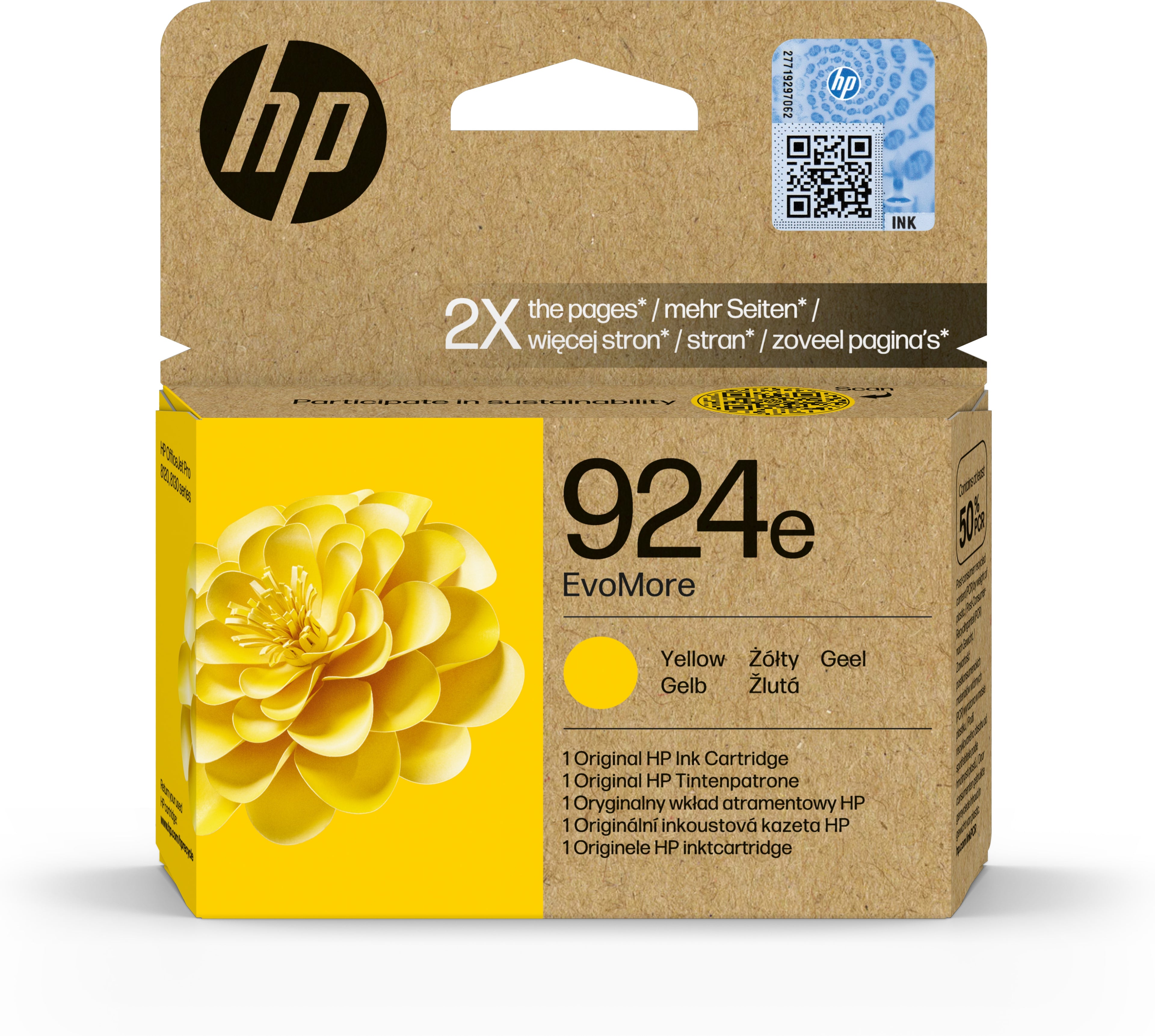 TINTA ORIGINAL HP 924e AMARILLO