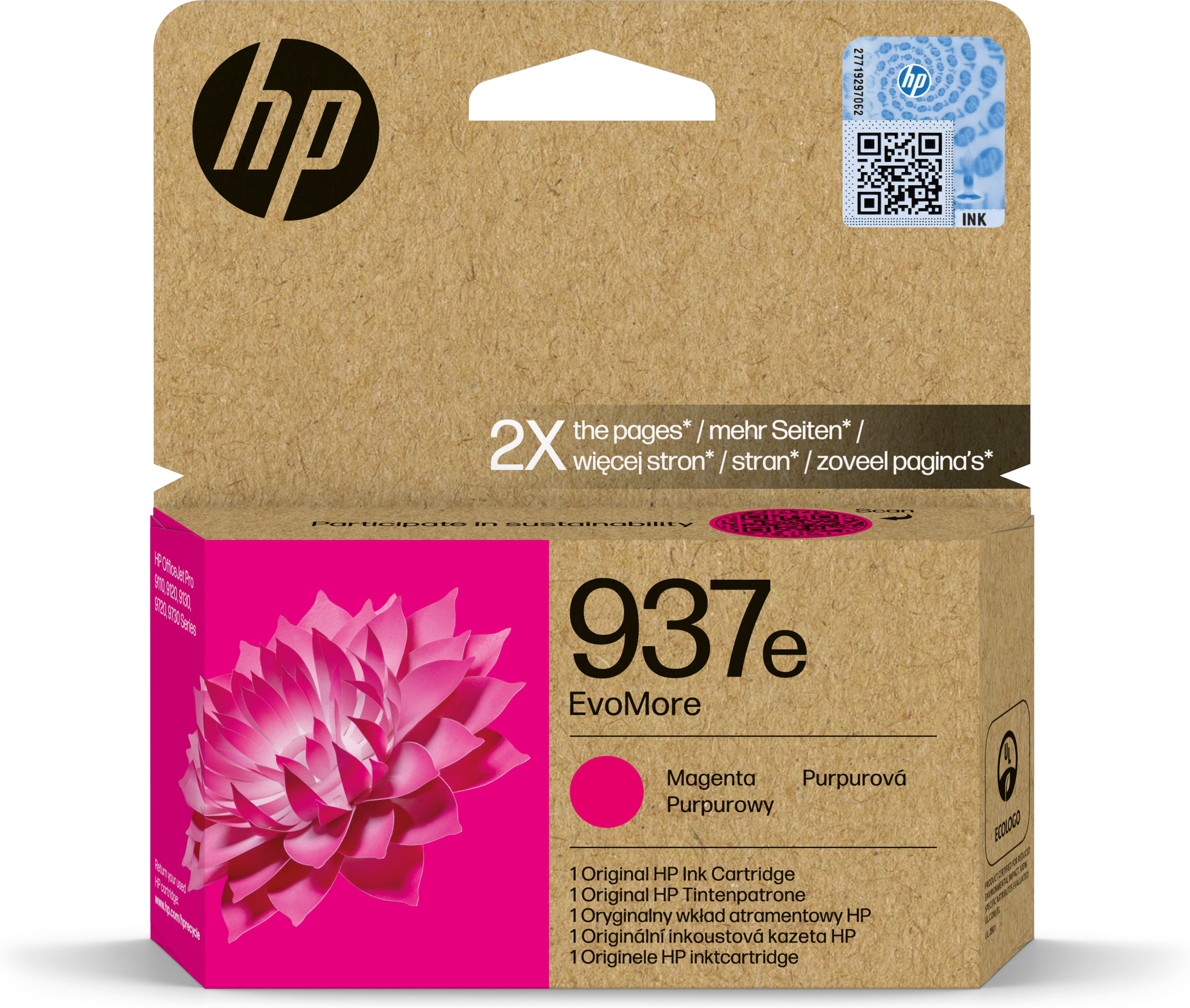 TINTA ORIGINAL HP 937e MAGENTA (~1.650 copias)
