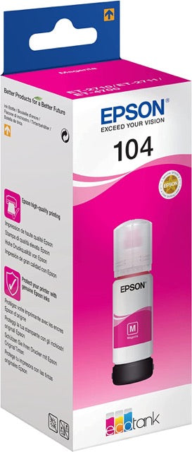 EPSON 104 MAGENTA TINTA ORIGINAL
