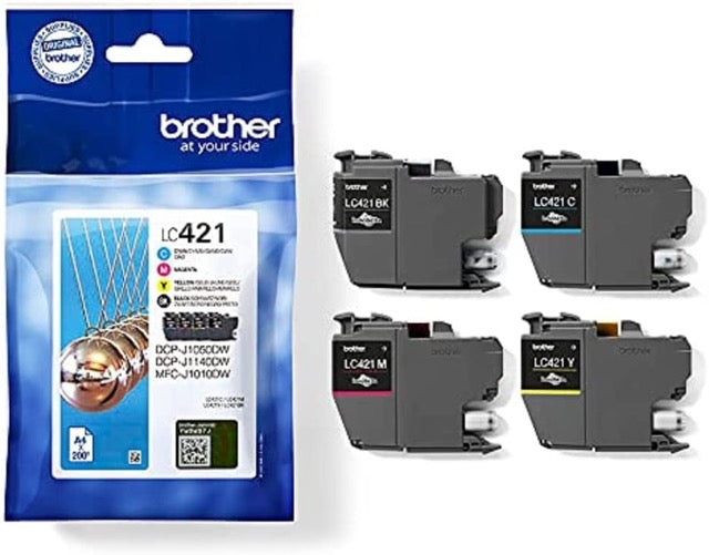 PACK-TINTA-ORIGINAL-BROTHER-LC421XL-(NEGRO,-CIAN,