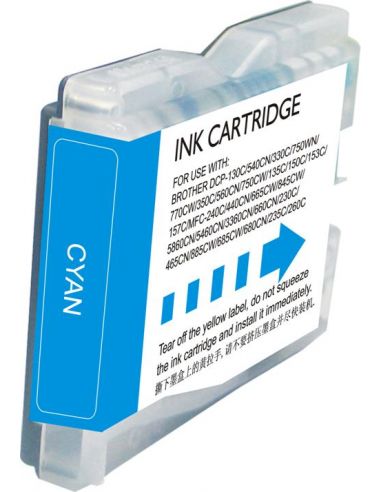 TINTA COMPATIBLE BROTHER LC970/ LC1000 CIAN