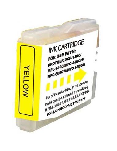 TINTA COMPATIBLE BROTHER LC970/ LC1000 AMARILLA