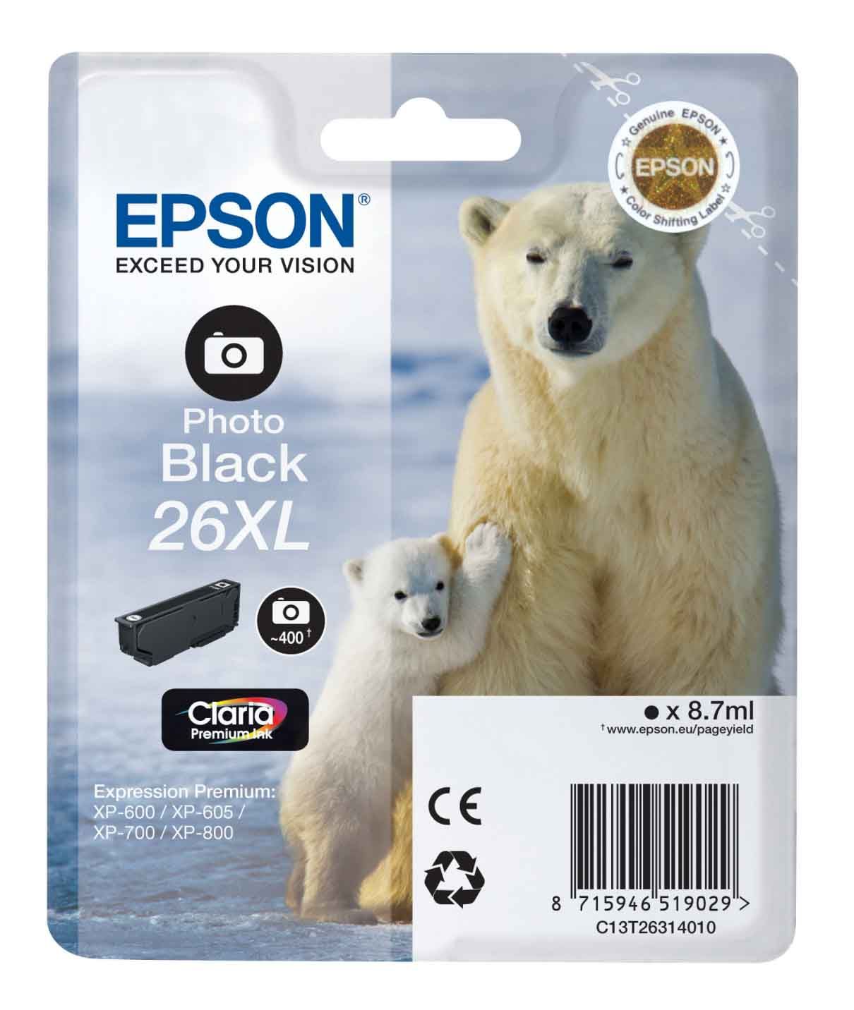 Epson-26XL-negro-photo-tinta-original