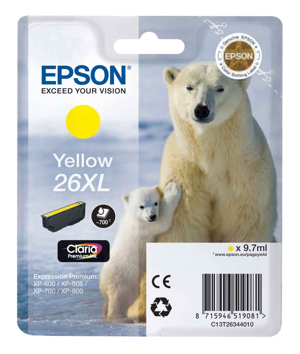 Epson-26Xl-amarillo-tinta-original