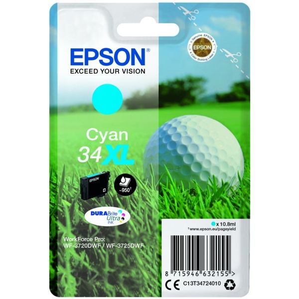 Epson-34Xl-cian-tinta-original